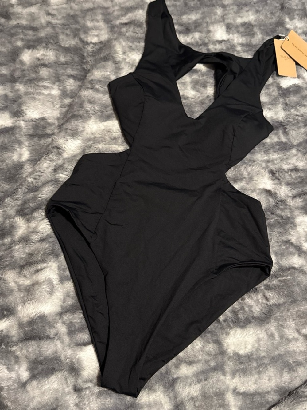 Classic Black One-Piece Cutout Swimsuit